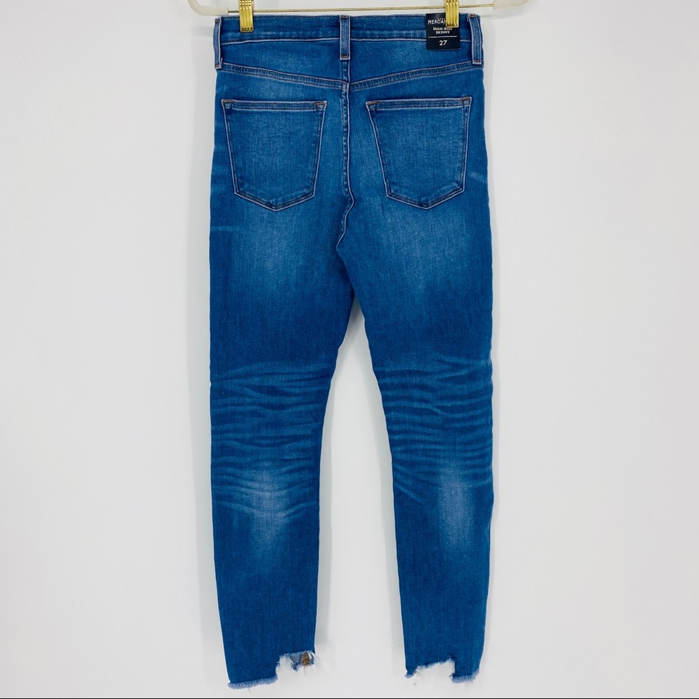 NWT NEW J. Crew High Rise Stretch Skinny Ankle Jean Medium Wash Size 27 - Picture 4 of 9